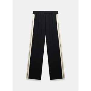 Mint Velvet Black Side Stripe Wide Trousers